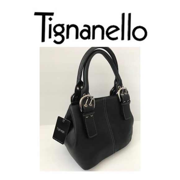 Tignanello Handbags - 🆕 NWT Black Leather Tigbags Handle Purse